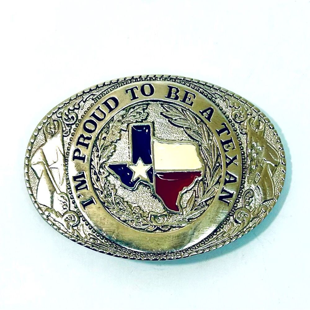 I'm Proud To Be A Texan Belt Buckle VINTAGE 1986 Limited Edition #7807